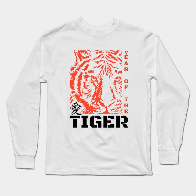 year of the tiger Long Sleeve T-Shirt by Leap Arts